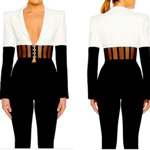 Black, White and Sheer Blazer